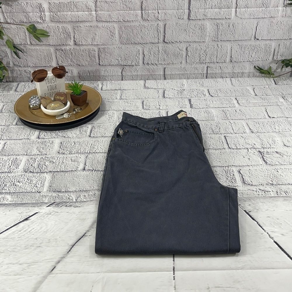 Men’s Zip Code Gray Boot Cut Denim Jeans (38) CP12